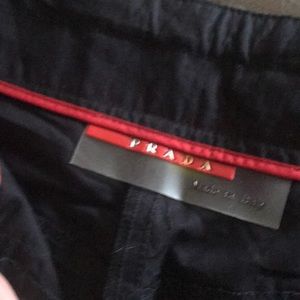 Prada NWT pants. zipper on legs and tie at waist